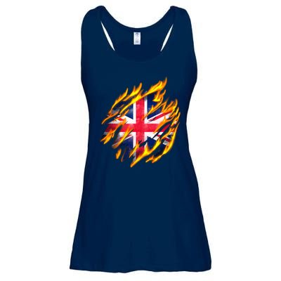 United Kingdom Flame Flag Ladies Essential Flowy Tank