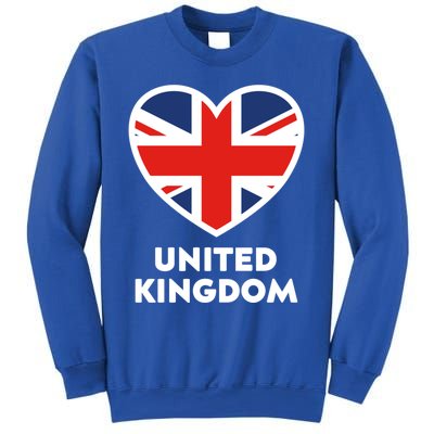 United Kingdom Flag Heart Shaped England Union Jack Gift Sweatshirt