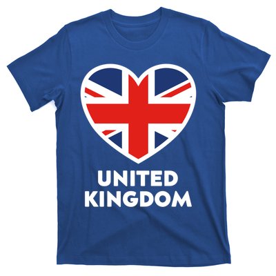 United Kingdom Flag Heart Shaped England Union Jack Gift T-Shirt