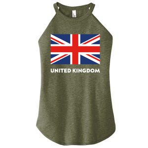 United Kingdom Flag White Blue And Red England Union Jack Great Gift Women's Perfect Tri Rocker Tank