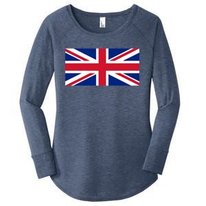 United Kingdom Flag British Union Jack Uk Flags Gift Women's Perfect Tri Tunic Long Sleeve Shirt