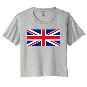 United Kingdom Flag British Union Jack Uk Flags Gift Women's Crop Top Tee