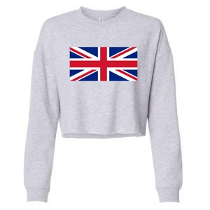 United Kingdom Flag British Union Jack Uk Flags Gift Cropped Pullover Crew