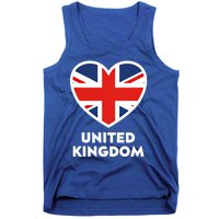 United Kingdom Flag Heart Shaped England Union Jack Gift Tank Top