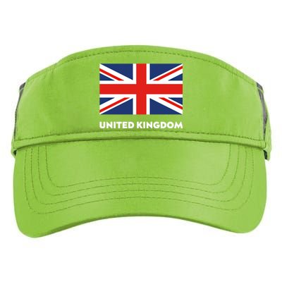 United Kingdom Flag White Blue And Red England Union Jack Gift Adult Drive Performance Visor