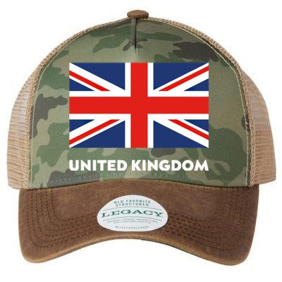 United Kingdom Flag White Blue And Red England Union Jack Gift Legacy Tie Dye Trucker Hat