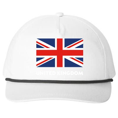 United Kingdom Flag White Blue And Red England Union Jack Gift Snapback Five-Panel Rope Hat