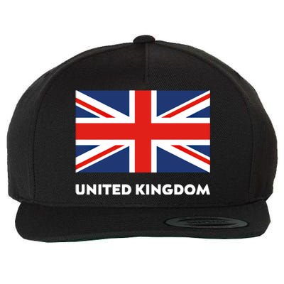 United Kingdom Flag White Blue And Red England Union Jack Gift Wool Snapback Cap