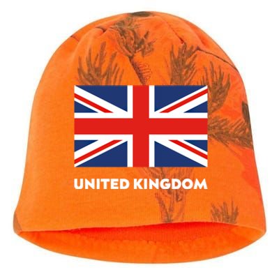 United Kingdom Flag White Blue And Red England Union Jack Gift Kati - Camo Knit Beanie