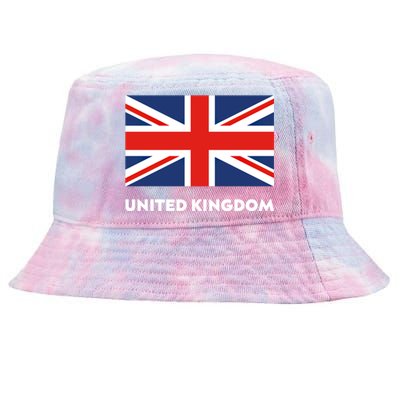 United Kingdom Flag White Blue And Red England Union Jack Gift Tie-Dyed Bucket Hat