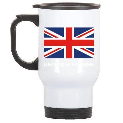 United Kingdom Flag White Blue And Red England Union Jack Gift Stainless Steel Travel Mug