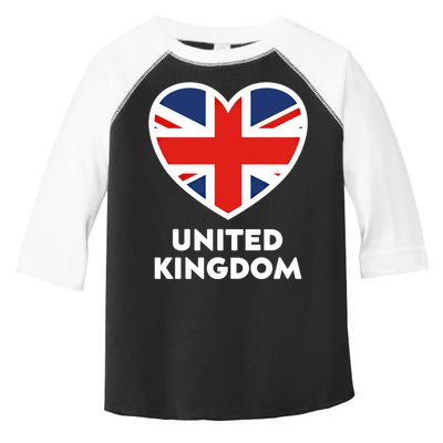 United Kingdom Flag Heart Shaped England Union Jack Great Gift Toddler Fine Jersey T-Shirt