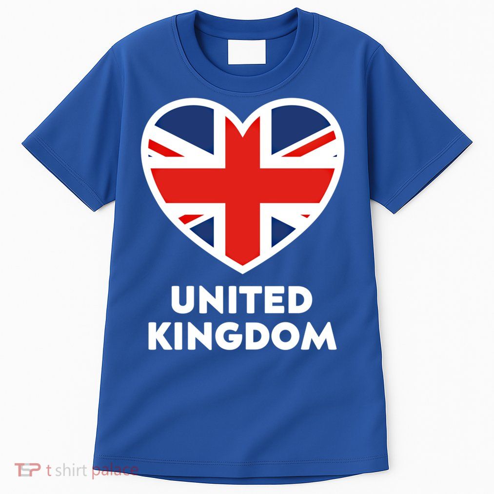 United Kingdom Flag Heart Shaped England Union Jack Great Gift Tall T-Shirt
