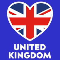 United Kingdom Flag Heart Shaped England Union Jack Great Gift Sustainable Beanie