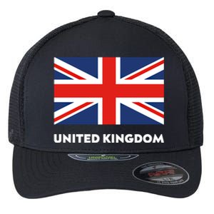 United Kingdom Flag White Blue And Red England Union Jack Gift Flexfit Unipanel Trucker Cap