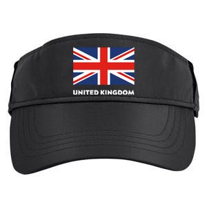 United Kingdom Flag White Blue And Red England Union Jack Gift Adult Drive Performance Visor