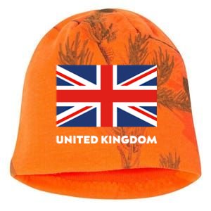 United Kingdom Flag White Blue And Red England Union Jack Gift Kati - Camo Knit Beanie