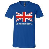 United Kingdom Flag White Blue And Red England Union Jack Gift V-Neck T-Shirt