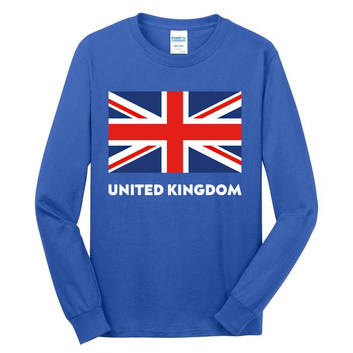 United Kingdom Flag White Blue And Red England Union Jack Gift Tall Long Sleeve T-Shirt