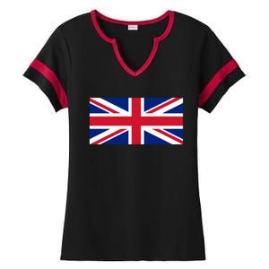 United Kingdom Flag British Union Jack Uk Flags Great Gift Ladies Halftime Notch Neck Tee