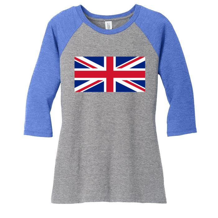 United Kingdom Flag British Union Jack Uk Flags Great Gift Women's Tri-Blend 3/4-Sleeve Raglan Shirt