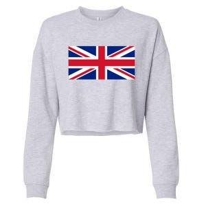 United Kingdom Flag British Union Jack Uk Flags Great Gift Cropped Pullover Crew