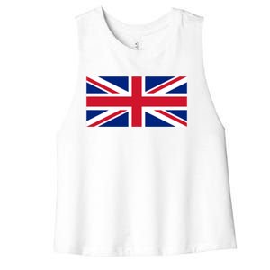 United Kingdom Flag British Union Jack Uk Flags Great Gift Women's Racerback Cropped Tank