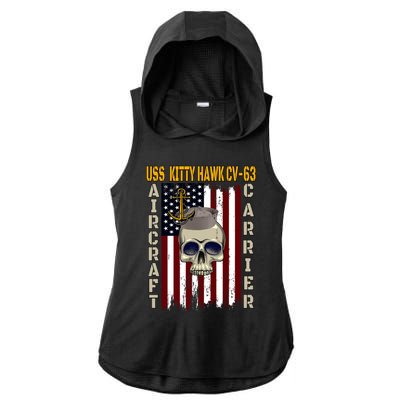 Uss Kitty Hawk Cvmeaningful Gift63 Veterans Day Dad Son Grandpa Great Gift Ladies PosiCharge Tri-Blend Wicking Draft Hoodie Tank