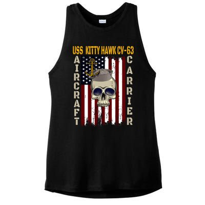 Uss Kitty Hawk Cvmeaningful Gift63 Veterans Day Dad Son Grandpa Great Gift Ladies PosiCharge Tri-Blend Wicking Tank