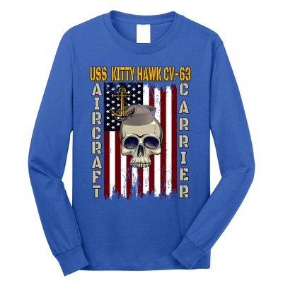 Uss Kitty Hawk Cvmeaningful Gift63 Veterans Day Dad Son Grandpa Great Gift Long Sleeve Shirt