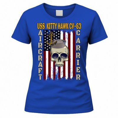 Uss Kitty Hawk Cvmeaningful Gift63 Veterans Day Dad Son Grandpa Great Gift Women's T-Shirt