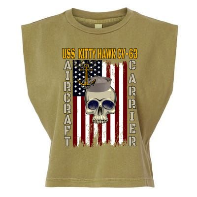 Uss Kitty Hawk Cvmeaningful Gift63 Veterans Day Dad Son Grandpa Great Gift Garment-Dyed Women's Muscle Tee