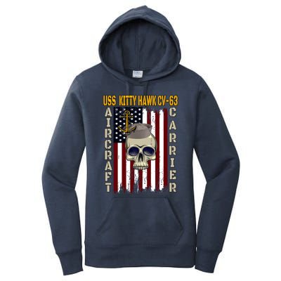 Uss Kitty Hawk Cvmeaningful Gift63 Veterans Day Dad Son Grandpa Great Gift Women's Pullover Hoodie