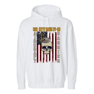 Uss Kitty Hawk Cvmeaningful Gift63 Veterans Day Dad Son Grandpa Great Gift Garment-Dyed Fleece Hoodie