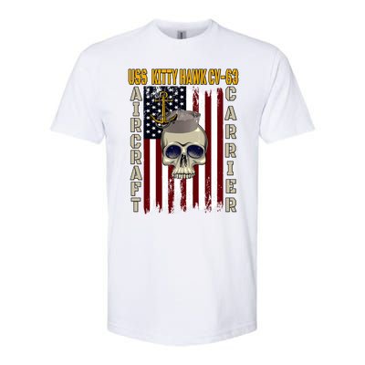 Uss Kitty Hawk Cvmeaningful Gift63 Veterans Day Dad Son Grandpa Great Gift Softstyle CVC T-Shirt