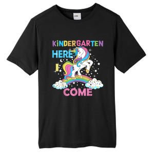 Unicorn Kindergarten Here I Come School Kindergarten Girl Tall Fusion ChromaSoft Performance T-Shirt