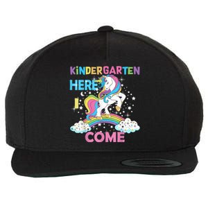 Unicorn Kindergarten Here I Come School Kindergarten Girl Wool Snapback Cap