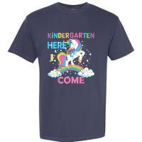 Unicorn Kindergarten Here I Come School Kindergarten Girl Garment-Dyed Heavyweight T-Shirt