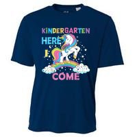 Unicorn Kindergarten Here I Come School Kindergarten Girl Cooling Performance Crew T-Shirt