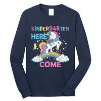 Unicorn Kindergarten Here I Come School Kindergarten Girl Long Sleeve Shirt