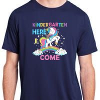 Unicorn Kindergarten Here I Come School Kindergarten Girl Adult ChromaSoft Performance T-Shirt