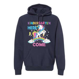 Unicorn Kindergarten Here I Come School Kindergarten Girl Premium Hoodie