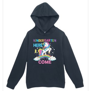 Unicorn Kindergarten Here I Come School Kindergarten Girl Urban Pullover Hoodie