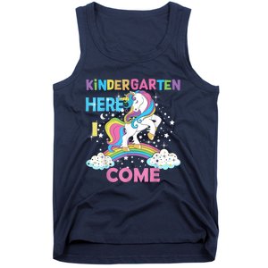 Unicorn Kindergarten Here I Come School Kindergarten Girl Tank Top