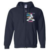 Unicorn Kindergarten Here I Come School Kindergarten Girl Full Zip Hoodie