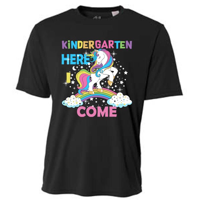 Unicorn Kindergarten Here I come School Kindergarten Girl Cooling Performance Crew T-Shirt