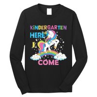 Unicorn Kindergarten Here I come School Kindergarten Girl Long Sleeve Shirt