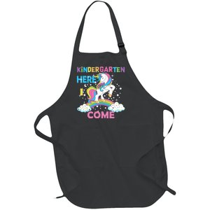 Unicorn Kindergarten Here I come School Kindergarten Girl Full-Length Apron With Pockets