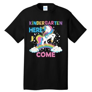 Unicorn Kindergarten Here I come School Kindergarten Girl Tall T-Shirt