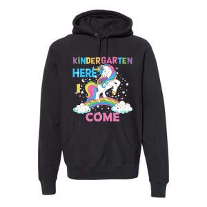 Unicorn Kindergarten Here I come School Kindergarten Girl Premium Hoodie